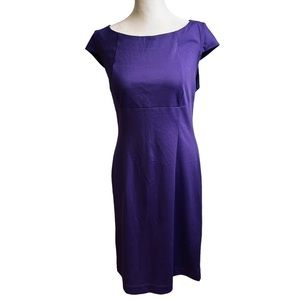 BB DAKOTA - M - Purple Cap Sleeve Sheath Dress